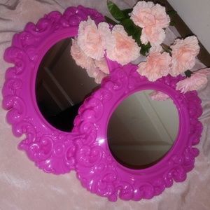 Decoration pink vintage mirror